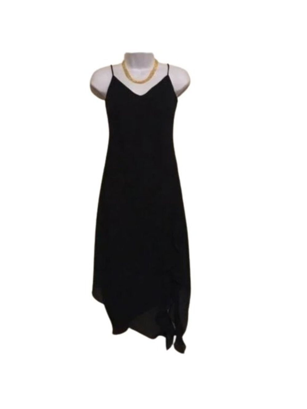Lori Ann Montreal long black‎ elegant sexy dress 👗Size 2. Pre-loved Women's